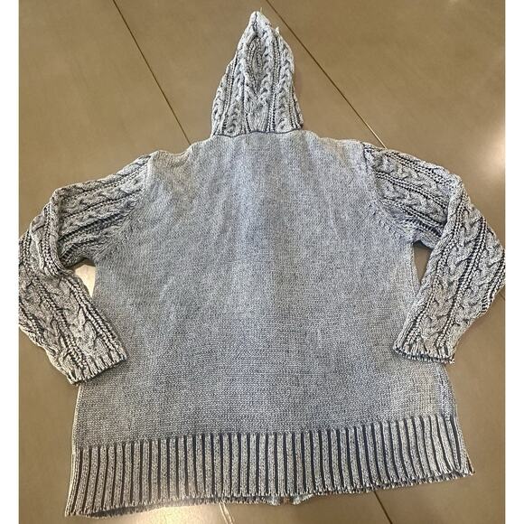 90s 80s Vintage PBJ Blues Blue Hooded Full Zip Jacket Women's Medium - Picture 5 of 8